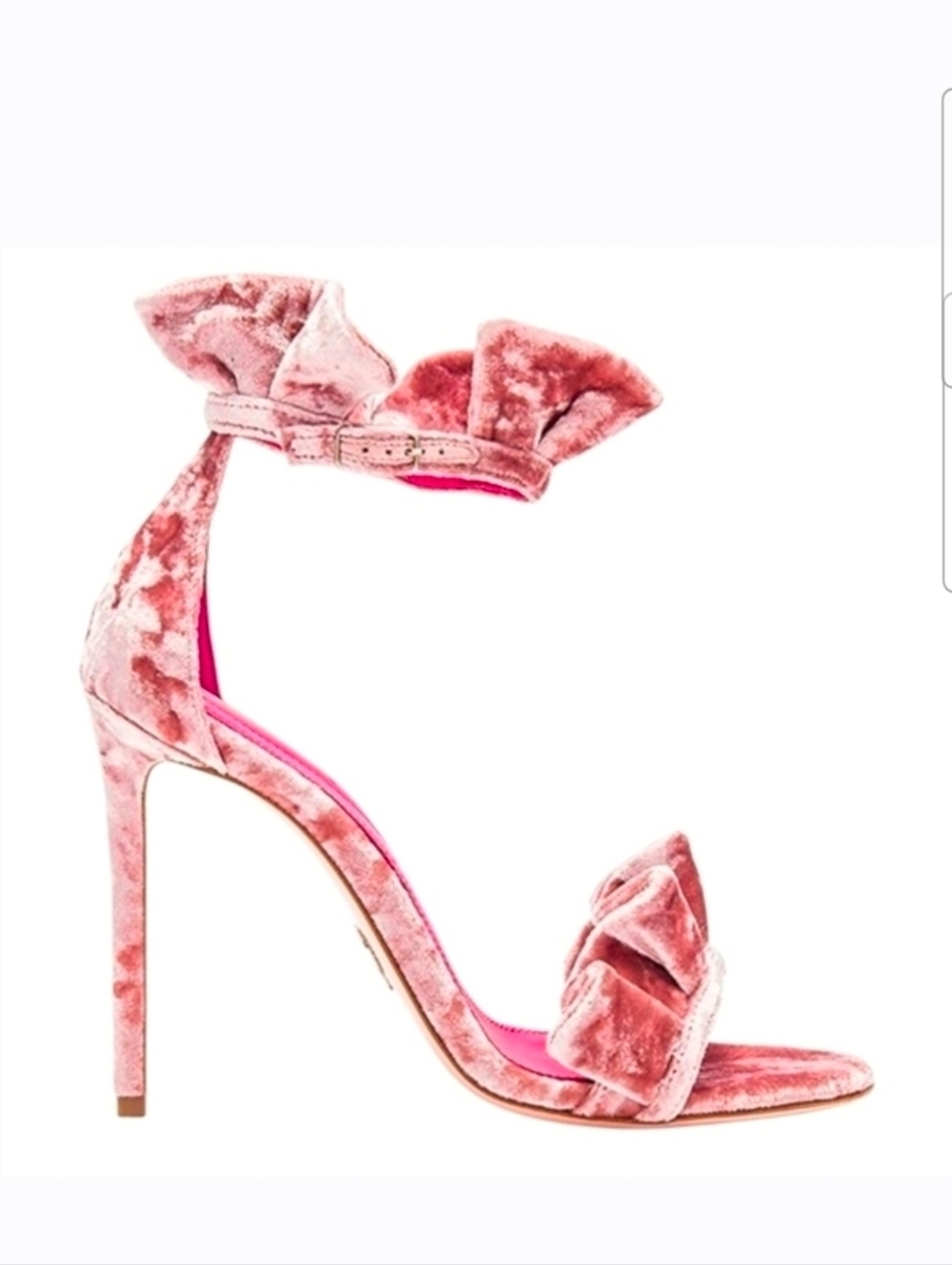 OSCAR TIYE | Dusty Pink Ruffle Heels Made In Italy in Size EU 38.5 / US 8.5